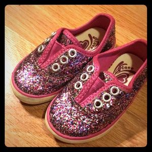 Sparkling pink shoes